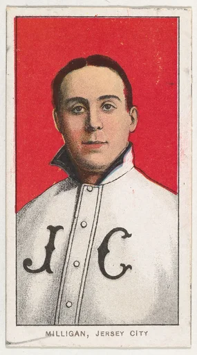 Milligan, Jersey City, Eastern League, from the White Border series (T206) for the American Tobacco Company