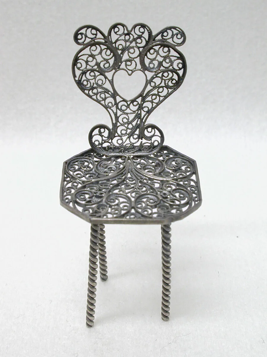 Miniature chair (one of three) (part of a set) — Unknown