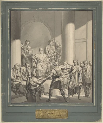 Assembly of Roman Figures, from Regulus, a play by Collin