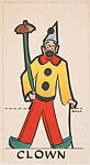 Clown, bakery insert card from the Pinocchio Circus Performers series (D64) — Walt Disney Productions