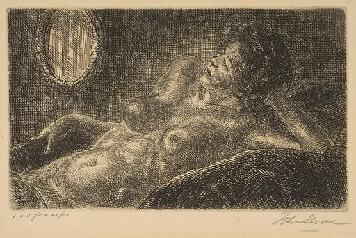 Half Nude on Elbow