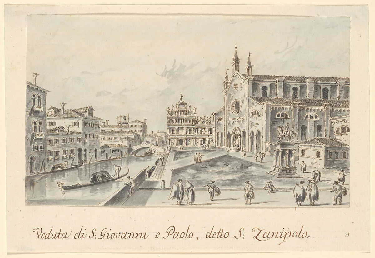 Campo Santi Giovanni e Paolo, Looking Toward the Scuola di San Marco — Giacomo Guardi