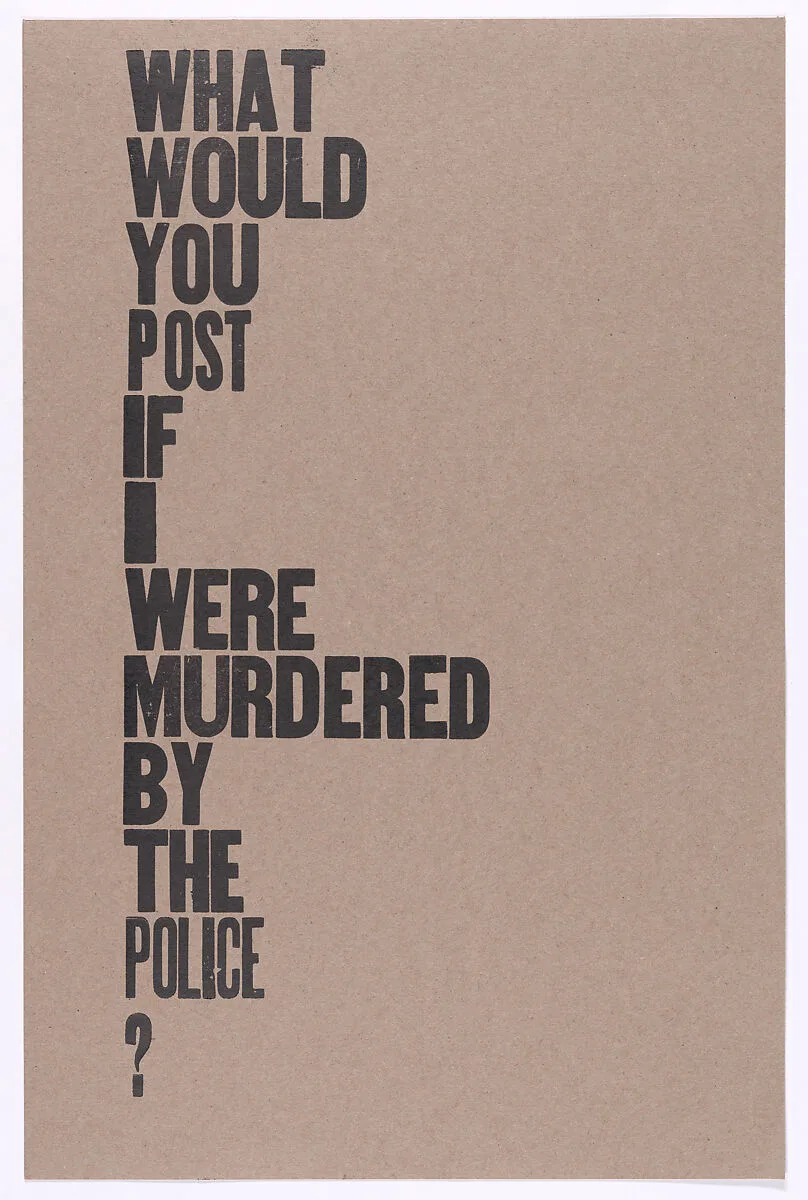 What Would You Post If I Were Murdered By The Police? — Amos Kennedy