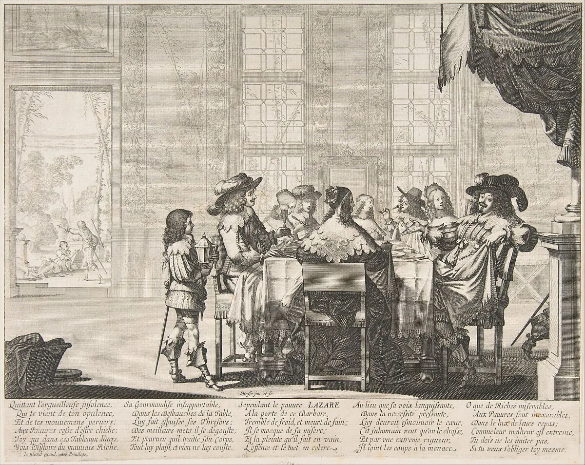 The Banquet of the Rich Man — Abraham Bosse|Jean I Leblond