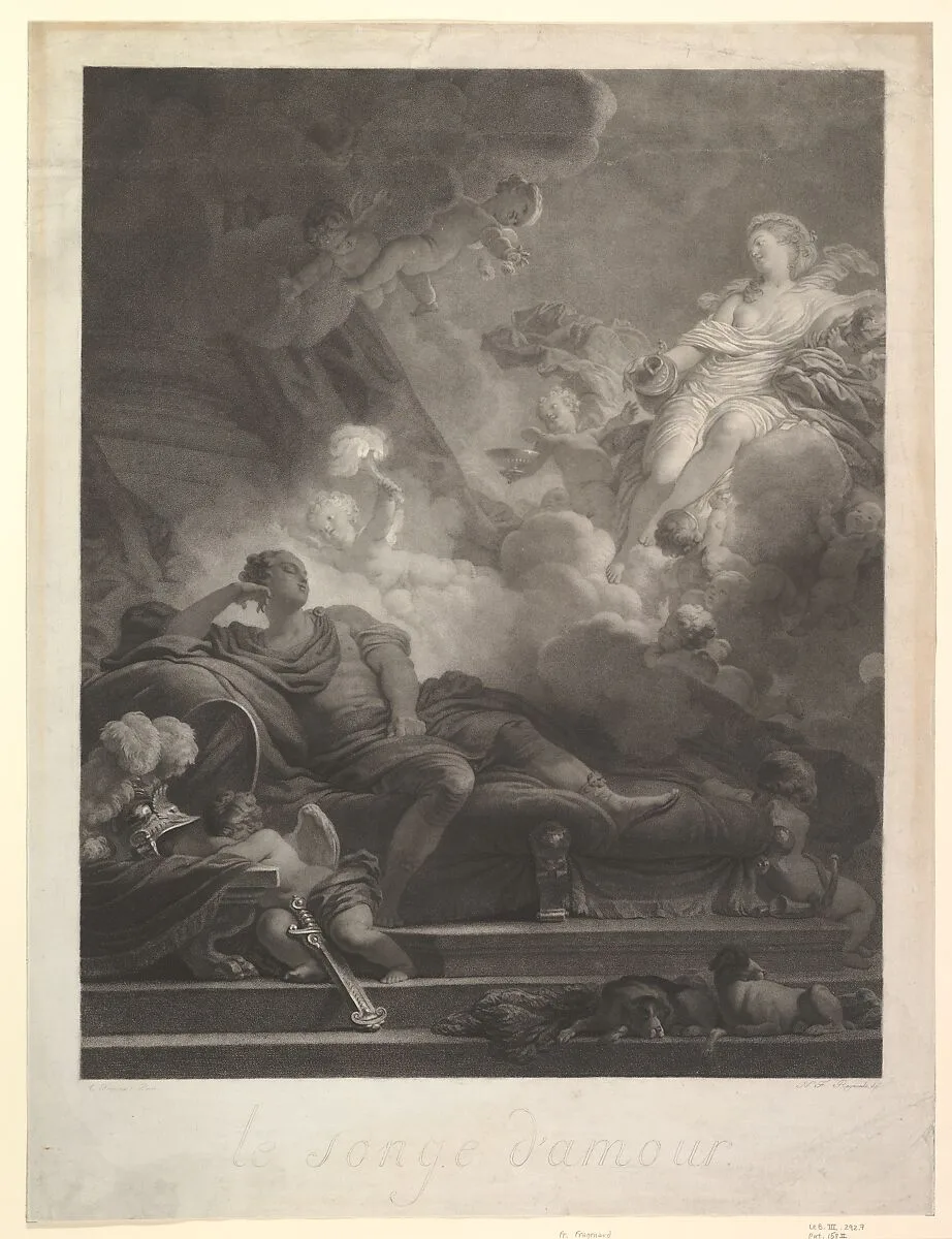 Le Songe d'Amour — Jean Honoré Fragonard|Nicholas François Regnault