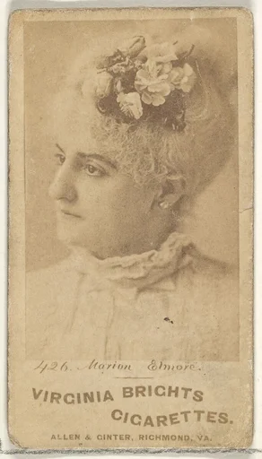 Card 426, Marion Elmore, from the Actors and Actresses series (N45, Type 1) for Virginia Brights Cigarettes