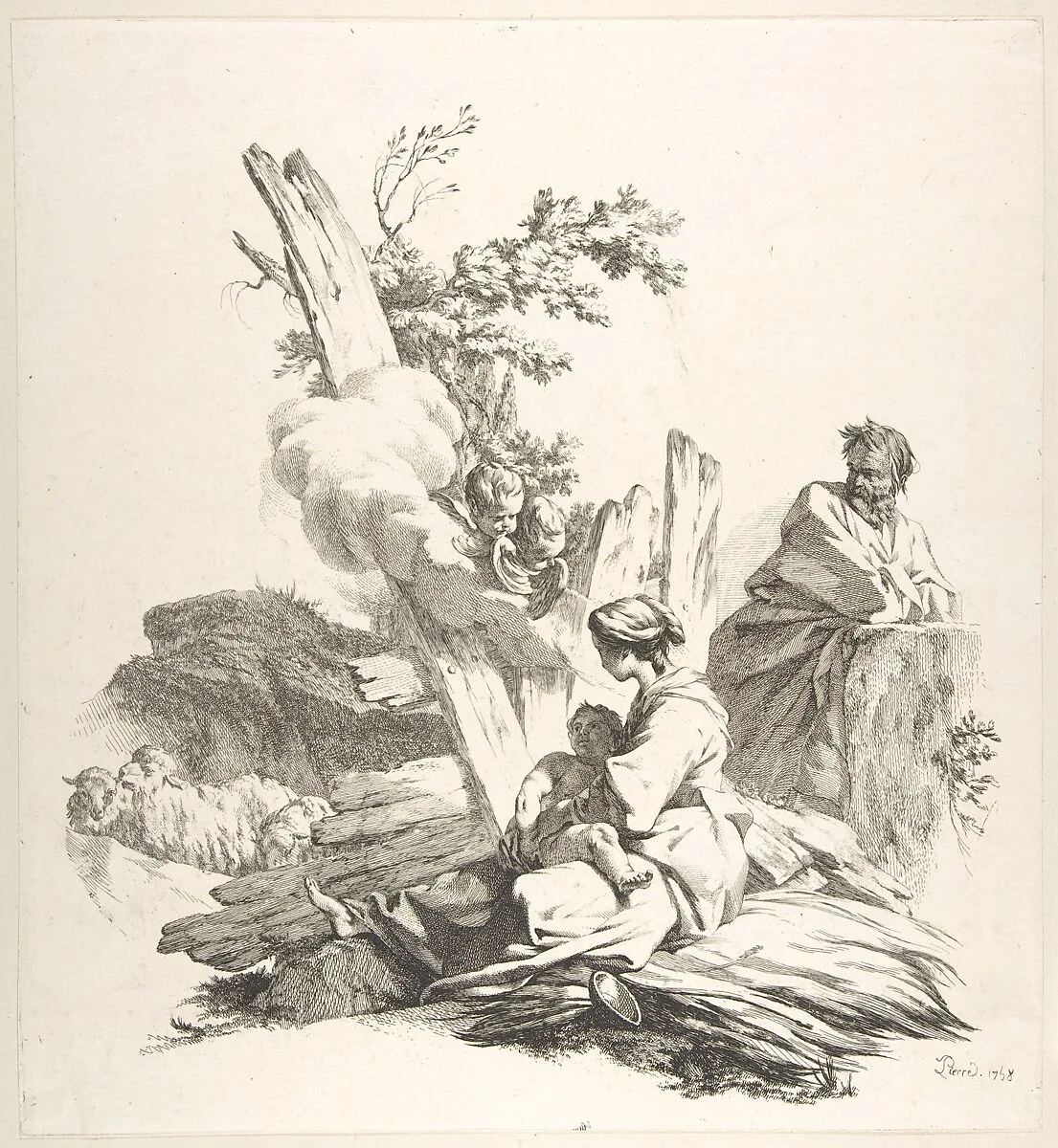 The Flight Into Egypt — Jean-Baptiste Marie Pierre