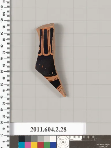 Terracotta fragment of a psykter (vase for cooling wine)