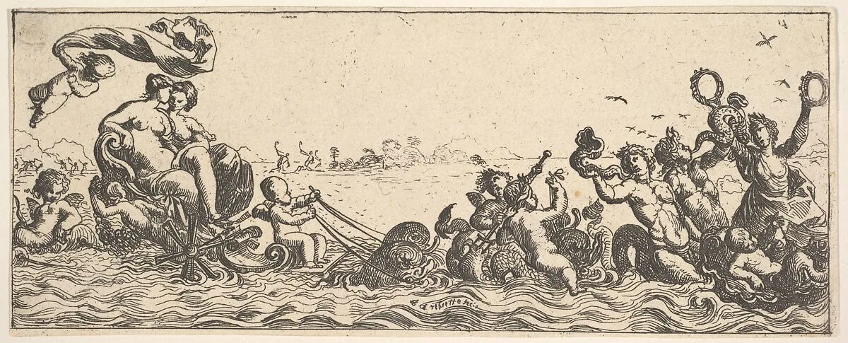 Two Women Sitting in a Shell — Pierre Brebiette