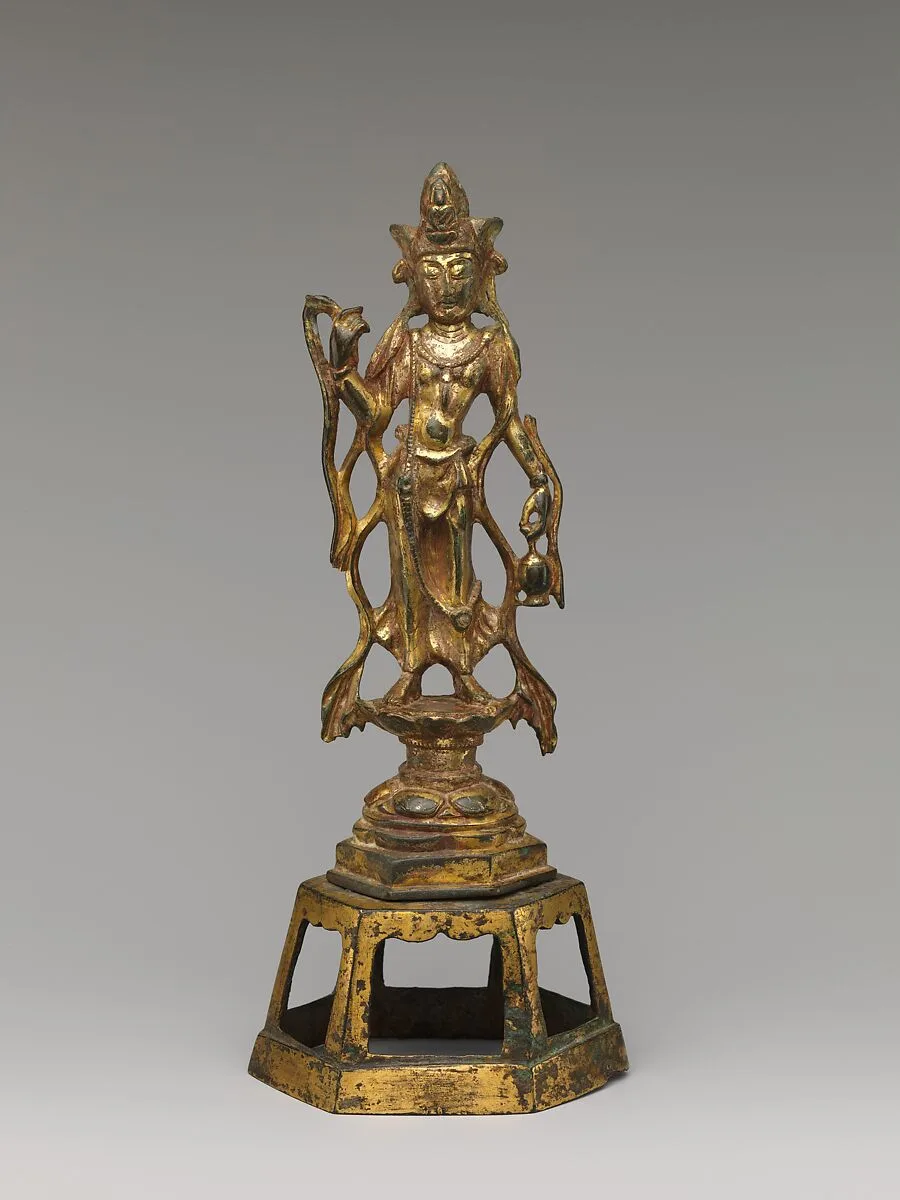 唐 鎏金青銅觀音菩薩像|Bodhisattva Avalokiteshvara (Guanyin) — Unknown