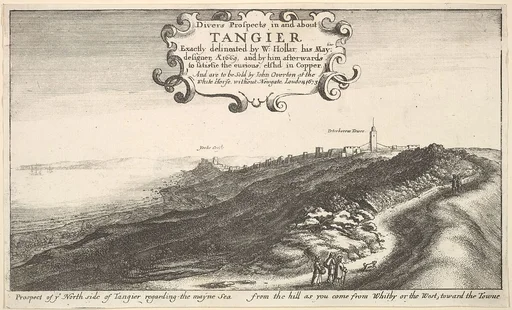 Prospect of ye North side of Tangier regarding the mayne Sea from the hill as you come from Whitby or the West, toward the Towne, from "Views of Tangier"