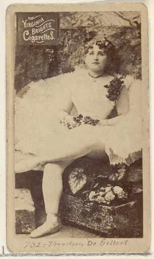 Card 752, Theodora De Gillert, from the Actors and Actresses series (N45, Type 2) for Virginia Brights Cigarettes