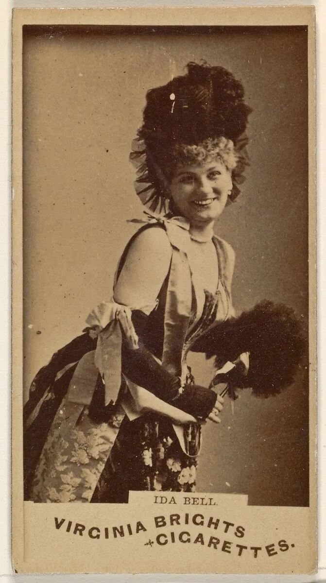 Ida Bell, from the Actors and Actresses series (N45, Type 1) for Virginia Brights Cigarettes — Allen & Ginter