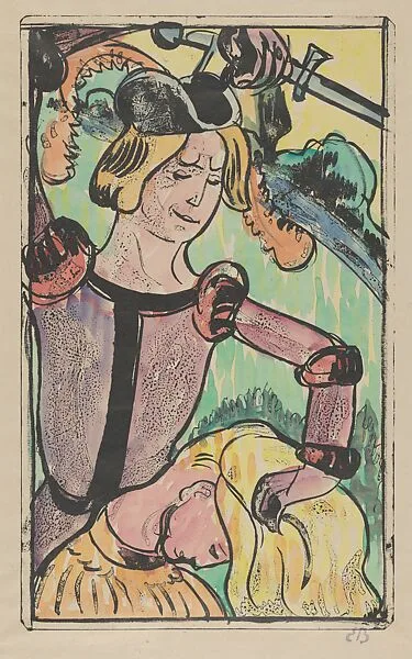 He Takes Her By Her Long Beautiful Hair (The Unfaithful Wife) — Emile Bernard