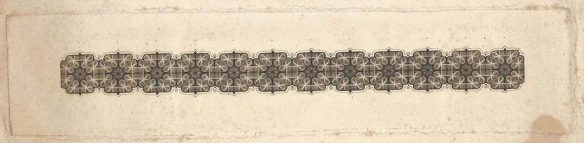 Banknote motif: band of lathe work ornament — A. B. & C. Durand & Company|Durand, Perkins, and Company|Cyrus Durand