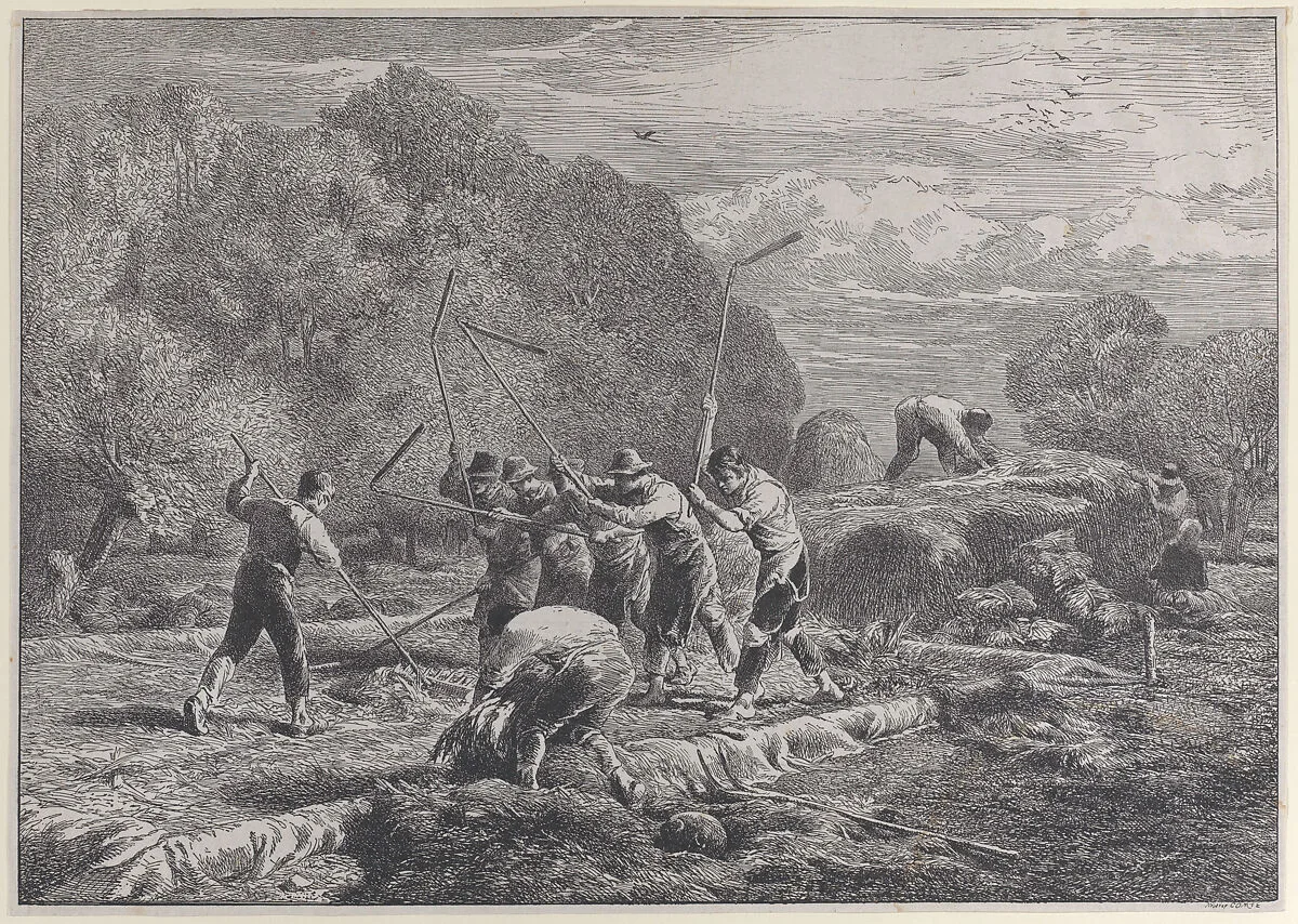 Men thrashing — Anonymous