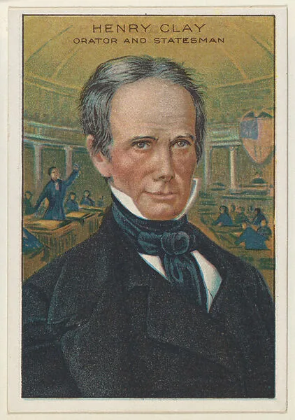 Henry Clay, Orator and Statesman, from the "Heroes of History" series (T68), issued with Miners Extra Smoking Tobacco, Natural Leaf Scrap, and Royal Bengals Little Cigars — Henry Clay|Royal Bengals Little Cigars