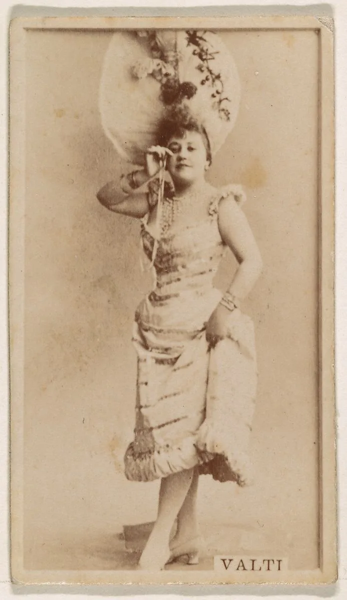 Miss Valti, from the Actresses series (N245) issued by Kinney Brothers to promote Sweet Caporal Cigarettes — Kinney Brothers Tobacco Company