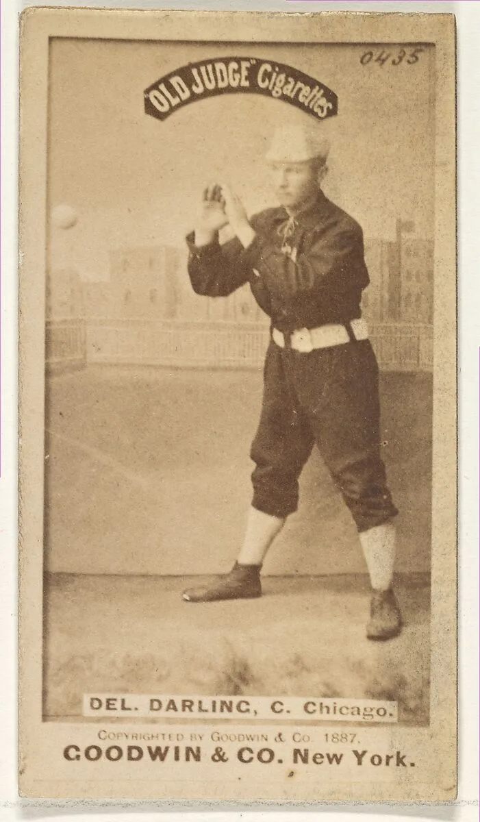 Dell Darling, Catcher, Chicago, from the Old Judge series (N172) for Old Judge Cigarettes — Goodwin & Company