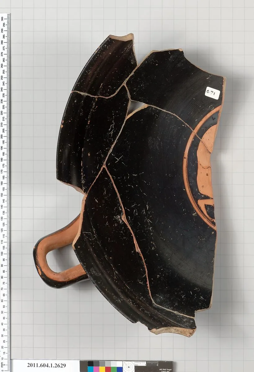 Terracotta fragment of a kylix (drinking cup) — Unknown