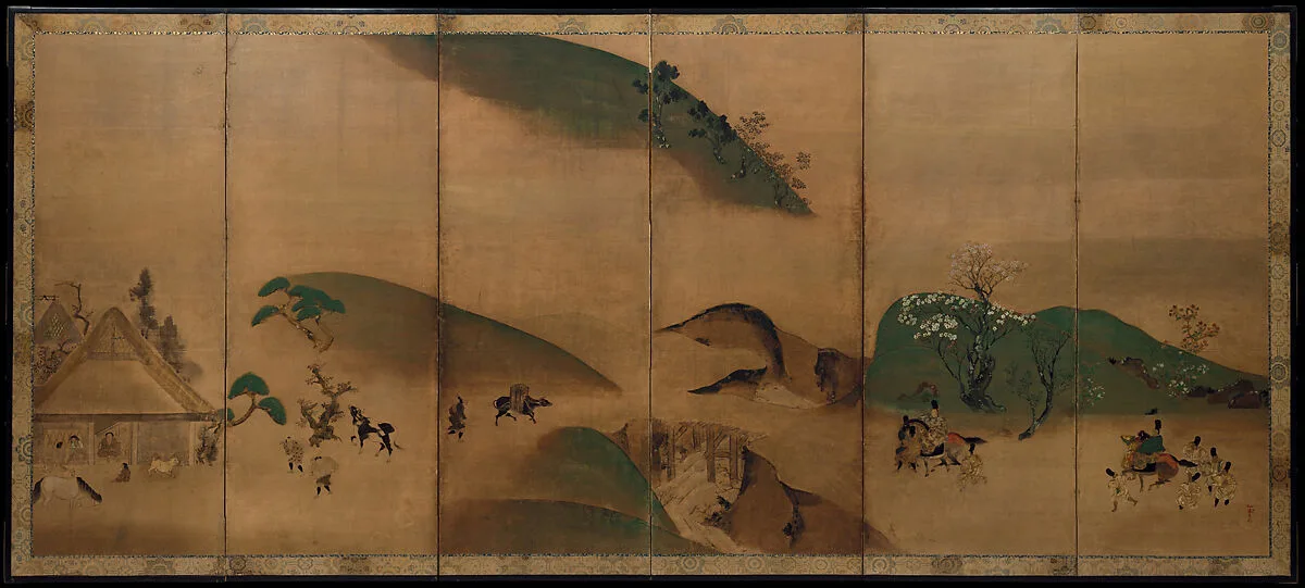 俵屋宗達工房 大原御幸図屏風|Royal Visit to Ōhara, from The Tale of the Heike — Tawaraya Sōtatsu
