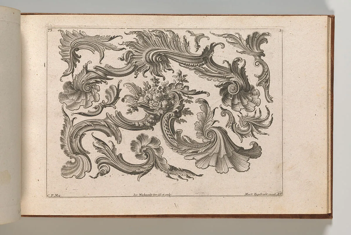 Various Designs for Rocaille Ornaments, Plate 3 from: 'Fortsezung von unterschielichen Auszierungen zu allerleij nüzlich anzuwenden' — Jeremias Wachsmuth|Martin Engelbrecht