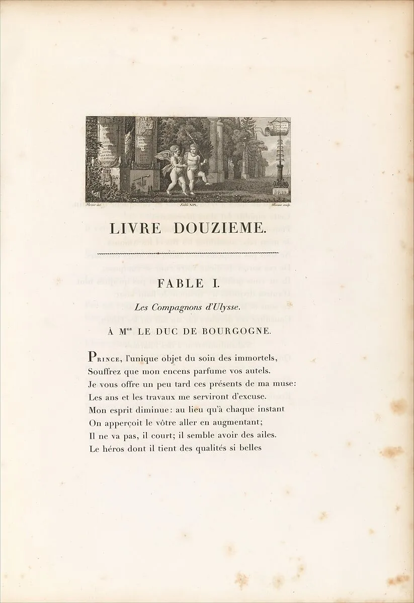 Fables — Jean de La Fontaine|Charles Percier|Pierre Didot l'ainé