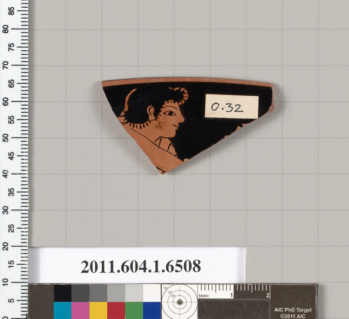 Terracotta rim fragment of a kylix (drinking cup) — Unknown