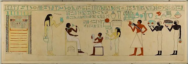 Facsimile of the painting on the inner front side of the sarcophagus of Aashyt — Charles K. Wilkinson