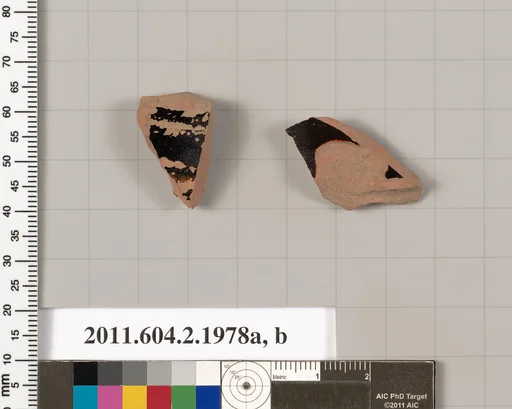 Terracotta fragments of pots; glazed on the inside