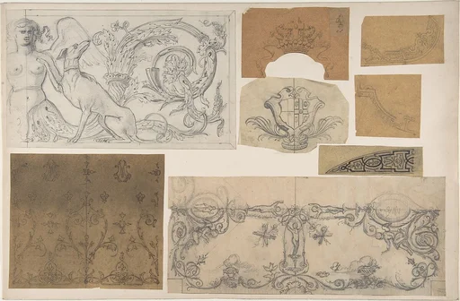 Eight Miscellaneous Designs for the de la Rochejaquelein Family