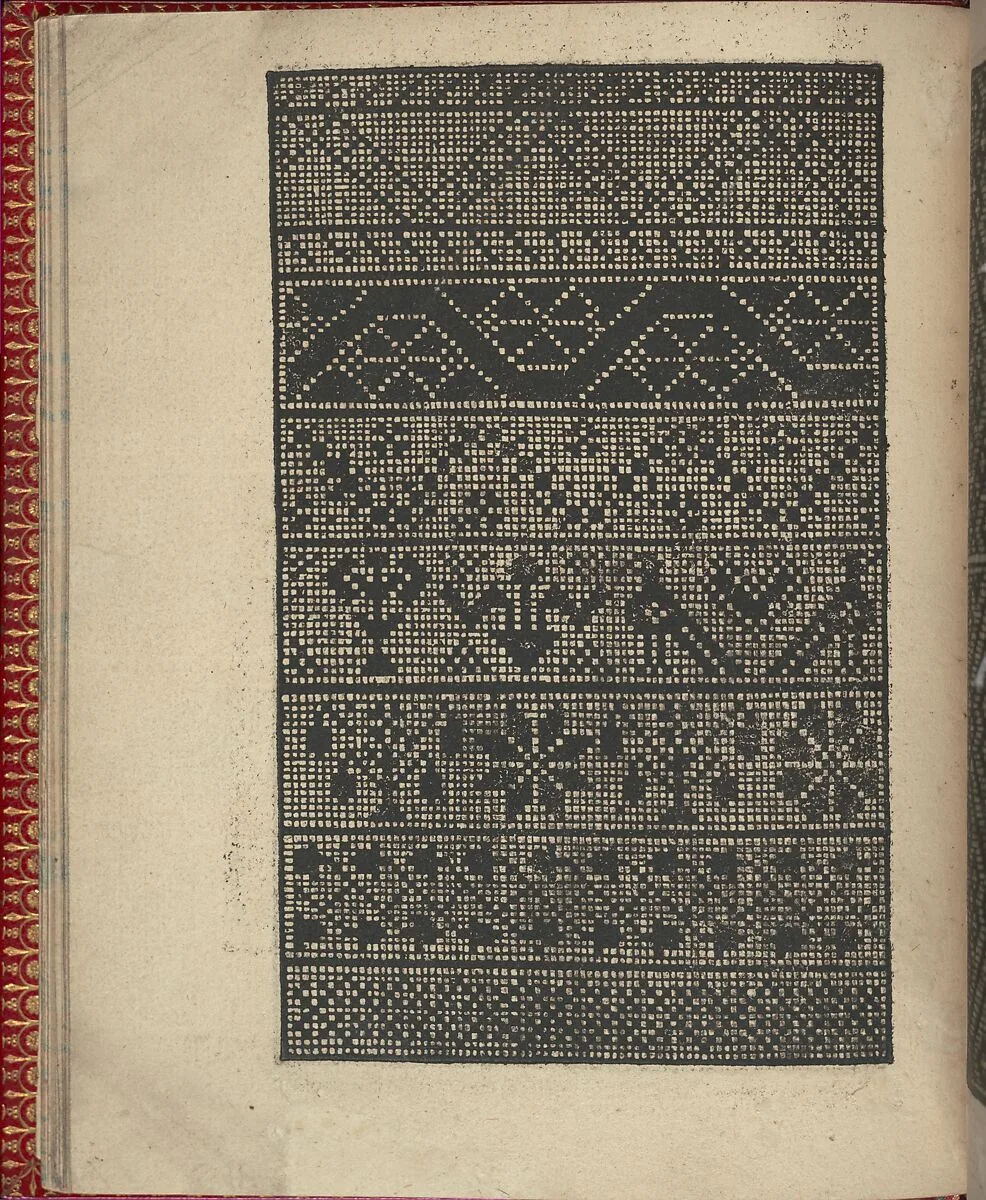 Ce est ung tractat de la noble art de leguille ascavoir ouvraiges de spaigne... page 18 (verso) — Willem Vosterman