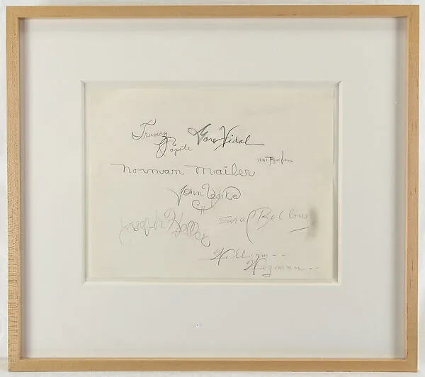 Truman Capote, Gore Vidal, Norman Mailer...William Wegman — William Wegman