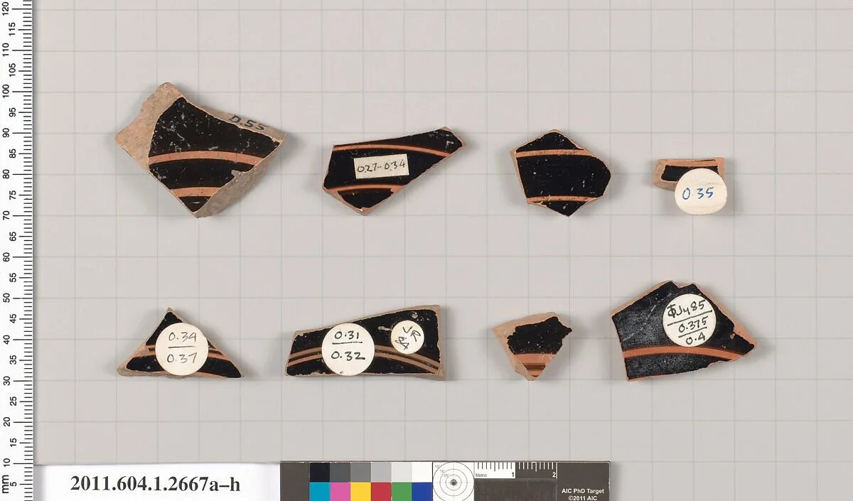 Terracotta fragments of kylikes (drinking cups) — Unknown