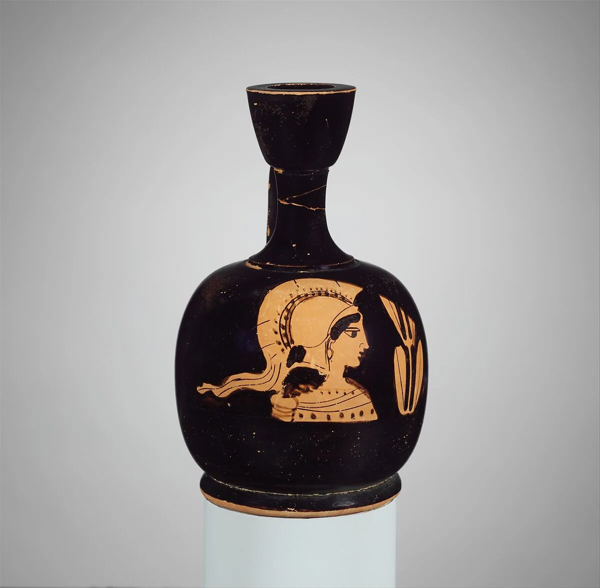 Terracotta squat lekythos (oil flask) — Unknown