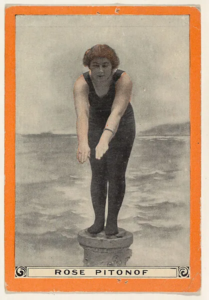 Rose Pitonof, No. 9, Swimming records of Rose Pitonof, from the Champion Women Swimmers series (T221), issued by Pan Handle Scrap — Pan Handle Scrap Company