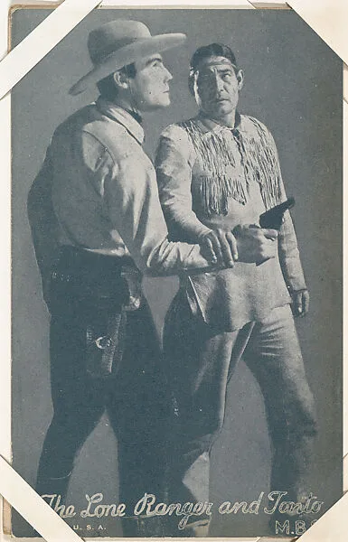 The Lone Ranger and Tonto from Western Stars or Scenes Exhibit Cards series (W412) — Unknown