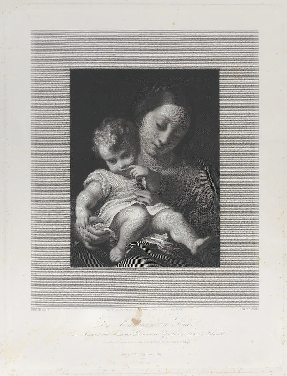 Madonna and Child — Johann Heinrich Friedrich Ludwig Knolle|Correggio (Antonio Allegri)|F. Chardon, Ainé