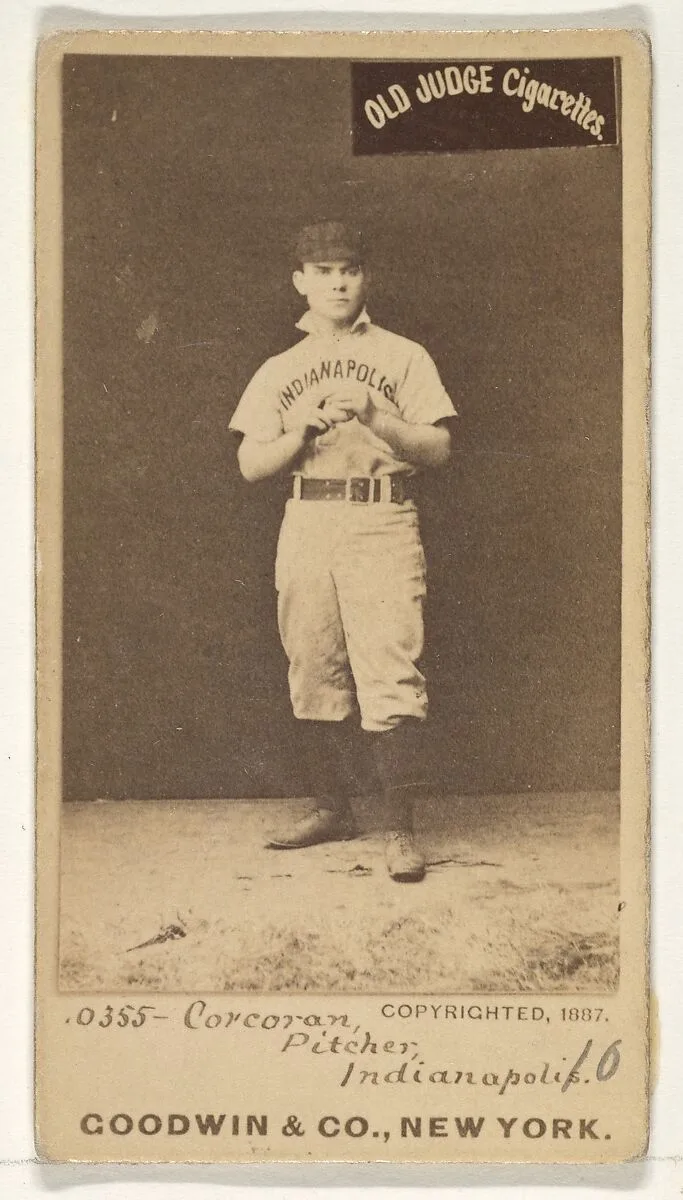 Corcoran, Pitcher, Indianapolis, from the Old Judge series (N172) for Old Judge Cigarettes — Goodwin & Company