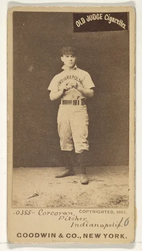 Corcoran, Pitcher, Indianapolis, from the Old Judge series (N172) for Old Judge Cigarettes