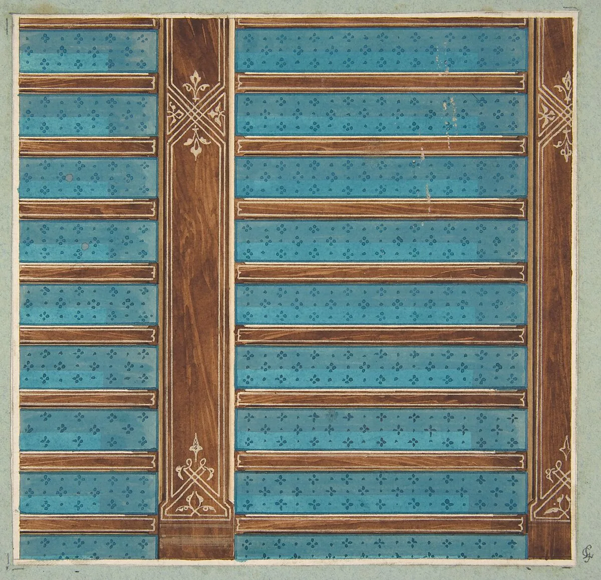 Design for the decoration of a beamed ceiling — Jules-Edmond-Charles Lachaise|Eugène-Pierre Gourdet