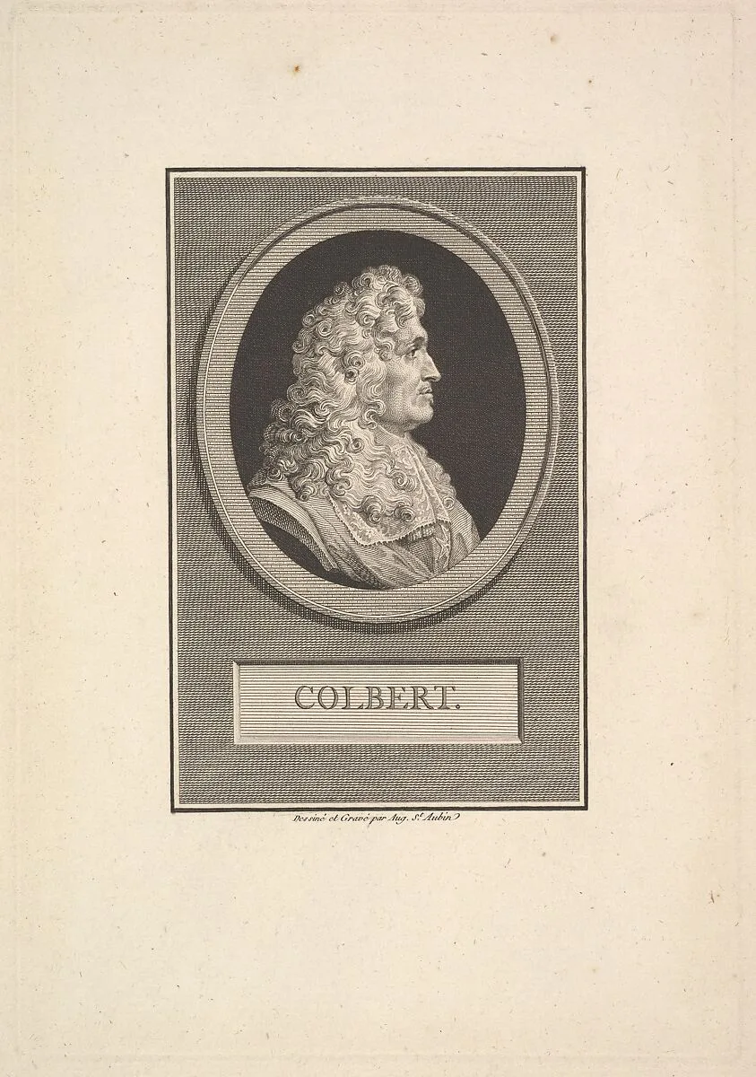 Portrait of Colbert — Augustin de Saint-Aubin