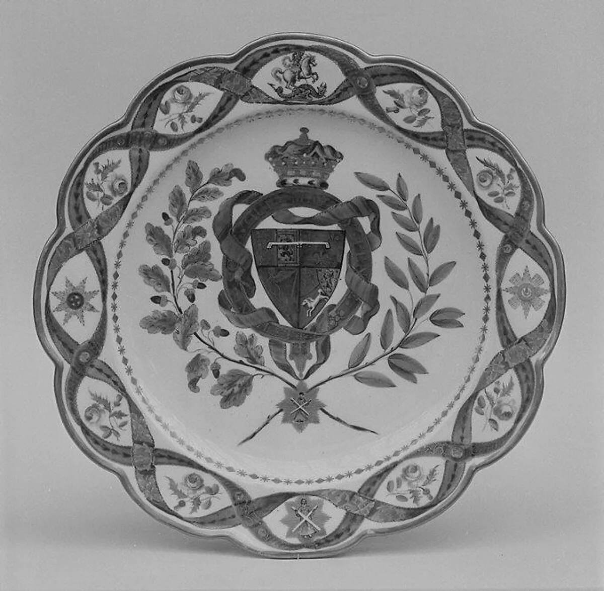 Plate — John Flight|Worcester factory