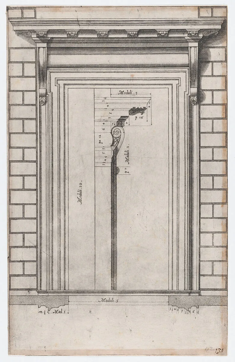 Speculum Romanae Magnificentiae: Plan of a doorway — Anonymous