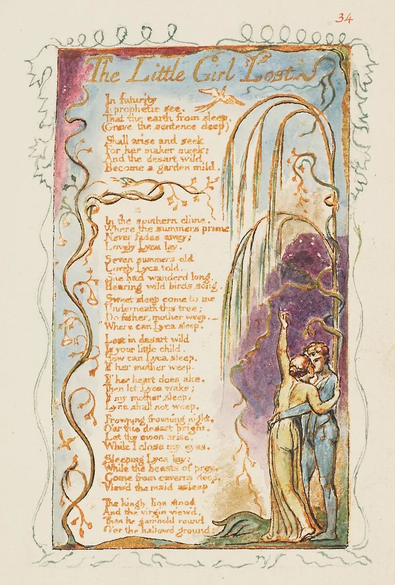 Songs of Experience: The Little Girl Lost — William Blake