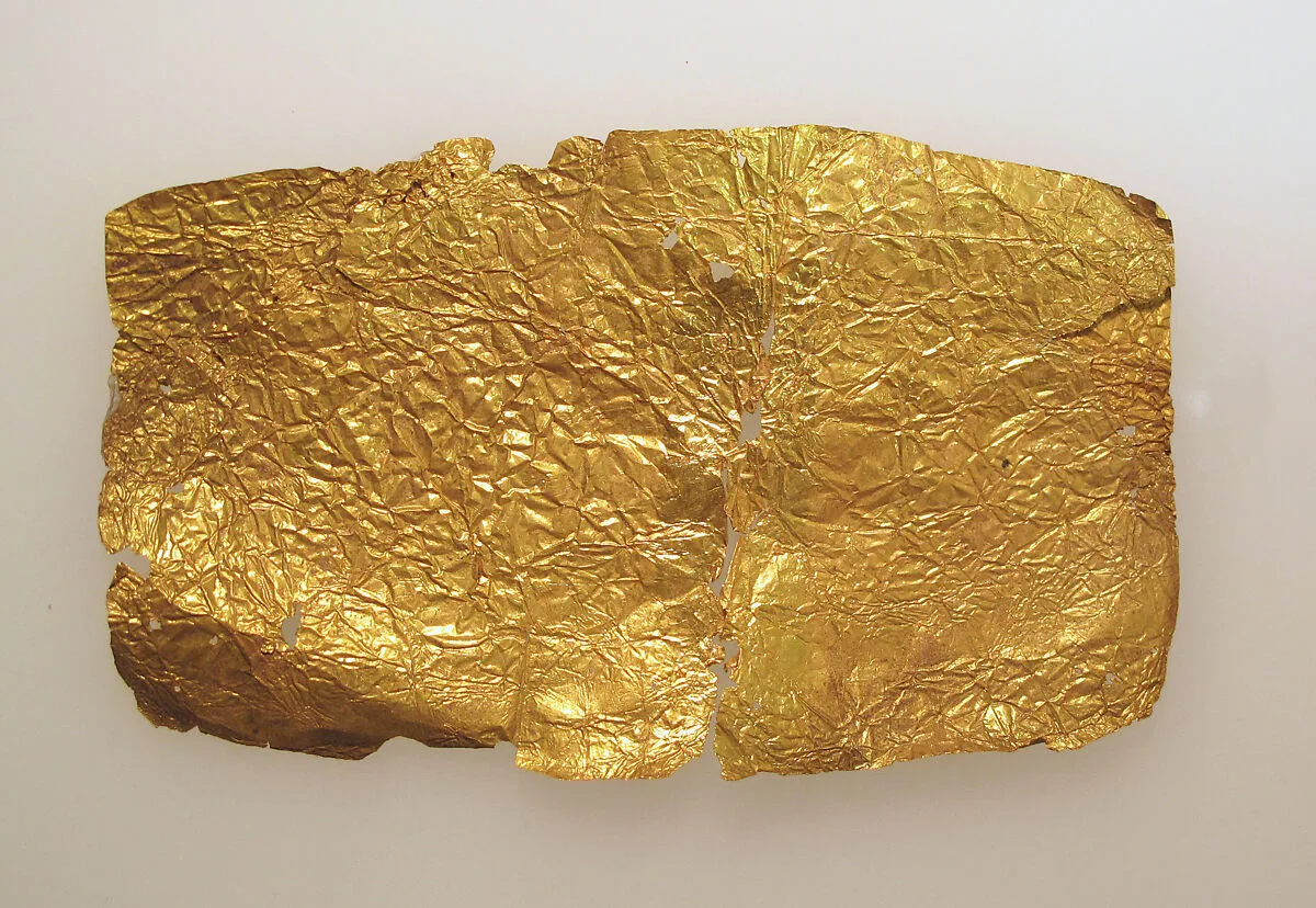 Frontlet of gold leaf — Unknown
