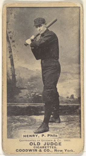 Henry, Pitcher, Philadelphia, from the Old Judge series (N172) for Old Judge Cigarettes