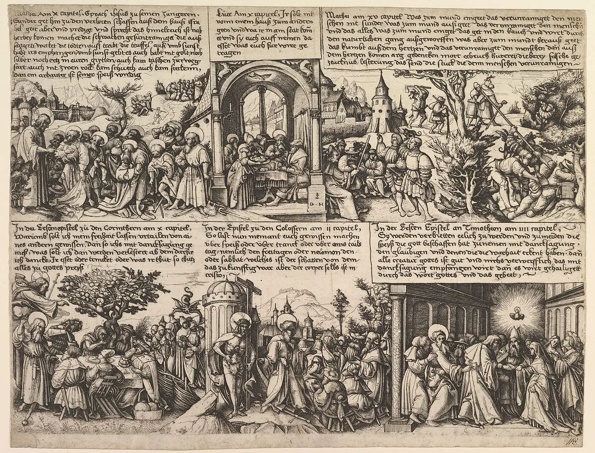 Different Scenes, from the Gospels and from Acta Apostolorum — Daniel Hopfer