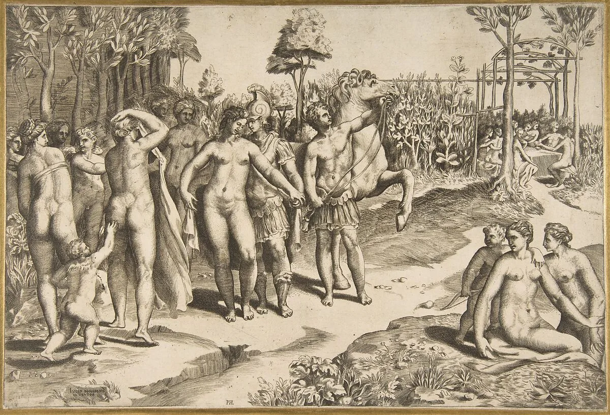 Alexander and Roxana — Giulio Bonasone