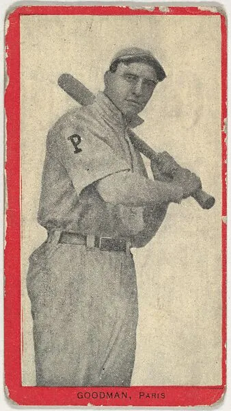 Goodman, Paris, Blue Grass League, from the Baseball Players (Red Borders) series (T210) issued by Old Mill Cigarettes — Old Mill Cigarettes, Virginia